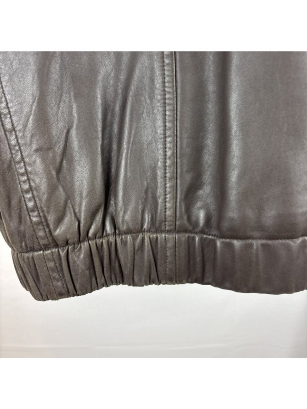 Vintage LNR Soft Glove Leather Zip Bomber Jacket Cuffed Quilted Lining Large - Picture 7 of 10